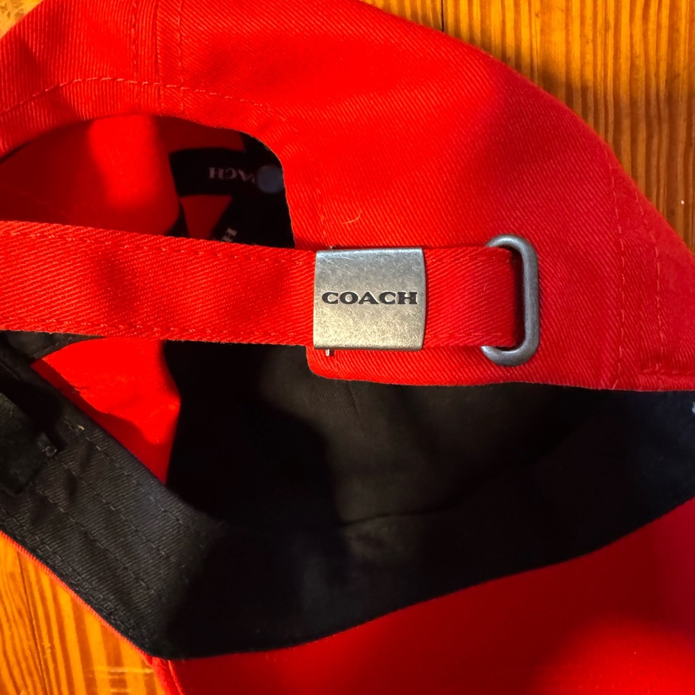 Coach Women’s Embroidered Red Adjustable Baseball Hat - Picture 3 of 5